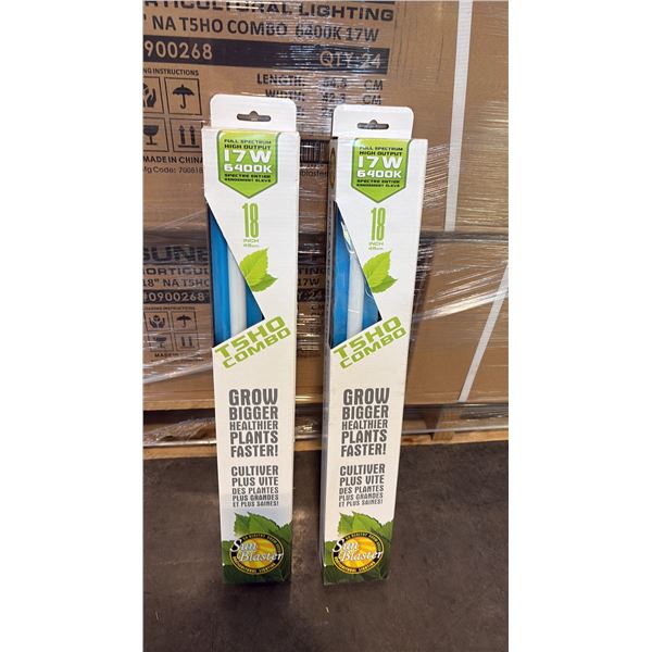 SUN BLASTER T5HO COMBO FULL STRENGTH HIGH OUTPUT 17W 6400K 18" GROW LIGHT -24 PER BOX