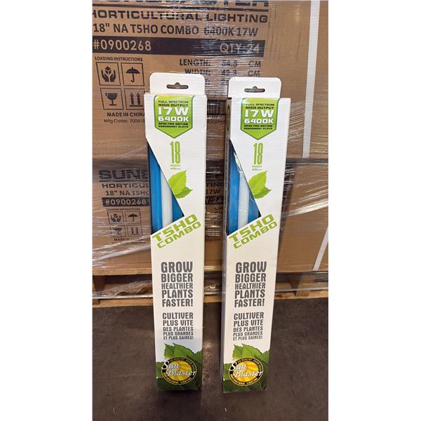 SUN BLASTER T5HO COMBO FULL STRENGTH HIGH OUTPUT 17W 6400K 18" GROW LIGHT -24 PER BOX