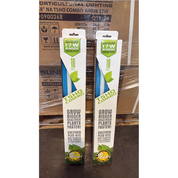 SUN BLASTER T5HO COMBO FULL STRENGTH HIGH OUTPUT 17W 6400K 18" GROW LIGHT -24 PER BOX