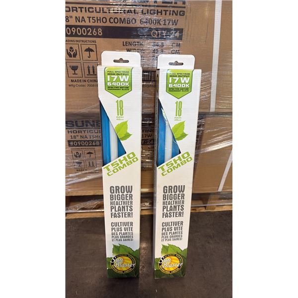SUN BLASTER T5HO COMBO FULL STRENGTH HIGH OUTPUT 17W 6400K 18" GROW LIGHT -24 PER BOX