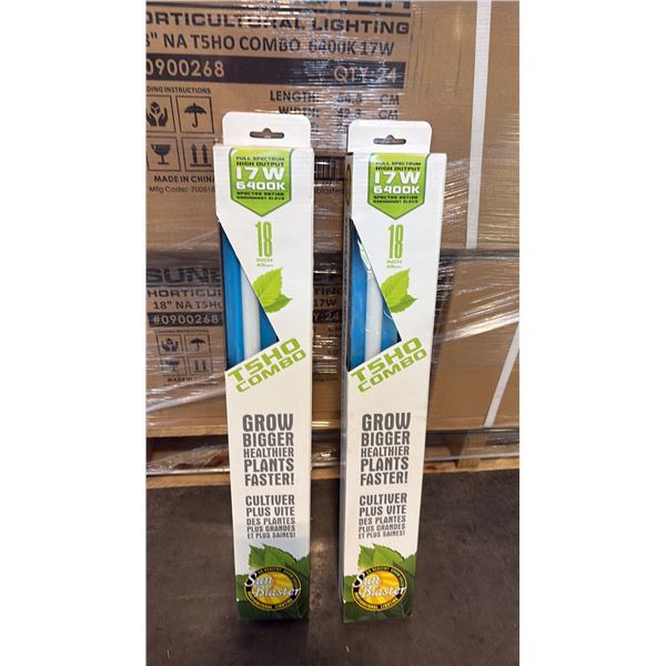 SUN BLASTER T5HO COMBO FULL STRENGTH HIGH OUTPUT 17W 6400K 18" GROW LIGHT -24 PER BOX
