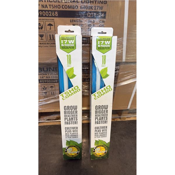 SUN BLASTER T5HO COMBO FULL STRENGTH HIGH OUTPUT 17W 6400K 18" GROW LIGHT -24 PER BOX