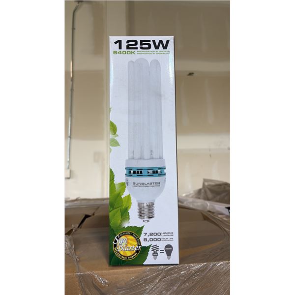 SUN BLASTER 125W, 6400K PROPAGATION & GROW LIGHT 7200 LUMENS, 80000 HOUR LIFE - 12 PER BOX