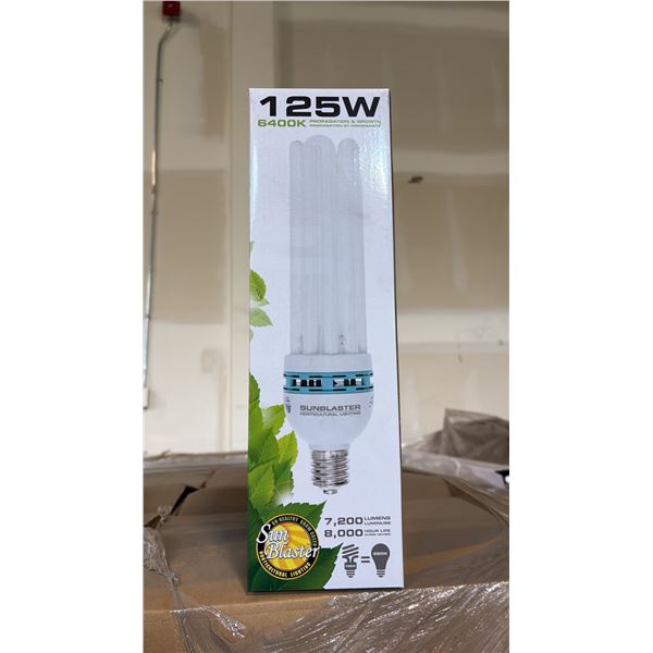 SUN BLASTER 125W, 6400K PROPAGATION & GROW LIGHT 7200 LUMENS, 80000 HOUR LIFE - 12 PER BOX