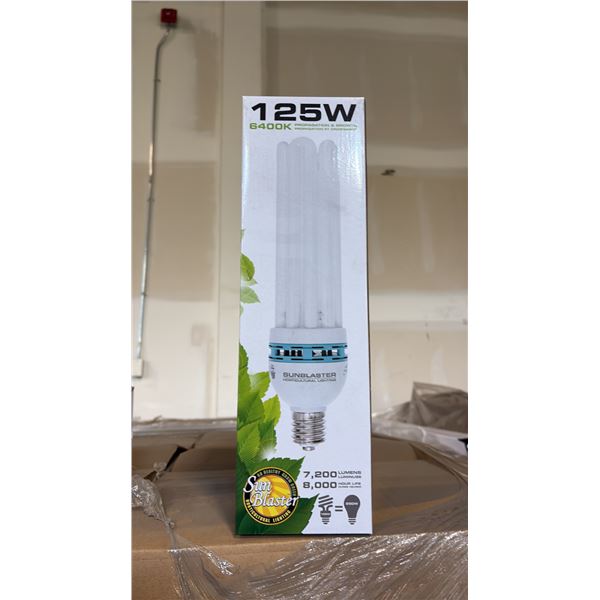 SUN BLASTER 125W, 6400K PROPAGATION & GROW LIGHT 7200 LUMENS, 80000 HOUR LIFE - 12 PER BOX