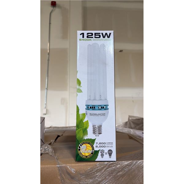 SUN BLASTER 125W, 6400K PROPAGATION & GROW LIGHT 7200 LUMENS, 80000 HOUR LIFE - 12 PER BOX