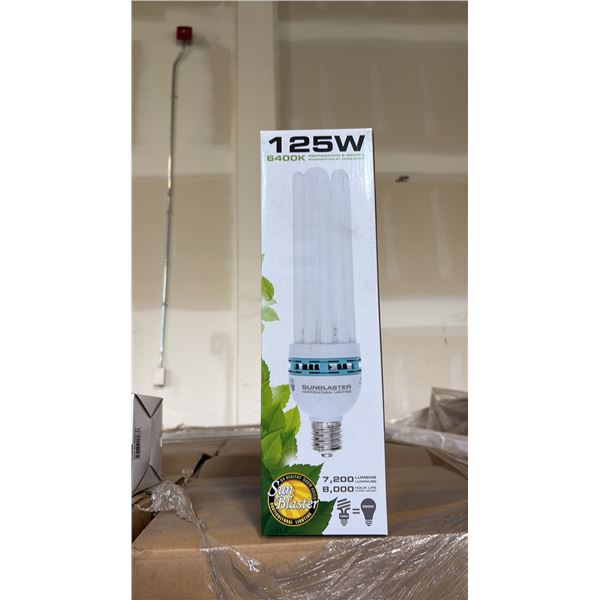 SUN BLASTER 125W, 6400K PROPAGATION & GROW LIGHT 7200 LUMENS, 80000 HOUR LIFE - 12 PER BOX