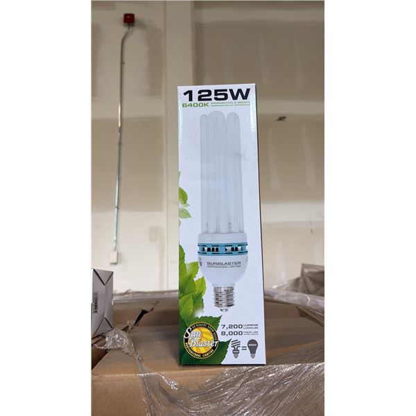 SUN BLASTER 125W, 6400K PROPAGATION & GROW LIGHT 7200 LUMENS, 80000 HOUR LIFE - 12 PER BOX