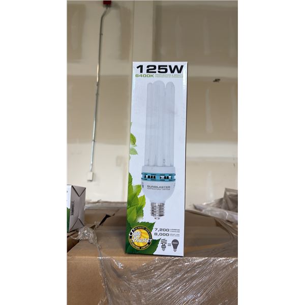 SUN BLASTER 125W, 6400K PROPAGATION & GROW LIGHT 7200 LUMENS, 80000 HOUR LIFE - 12 PER BOX