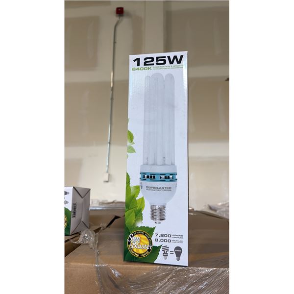 SUN BLASTER 125W, 6400K PROPAGATION & GROW LIGHT 7200 LUMENS, 80000 HOUR LIFE - 12 PER BOX