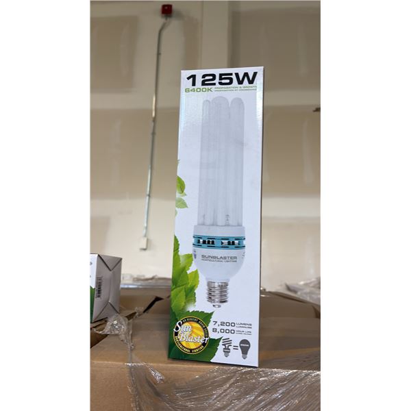 SUN BLASTER 125W, 6400K PROPAGATION & GROW LIGHT 7200 LUMENS, 80000 HOUR LIFE - 12 PER BOX