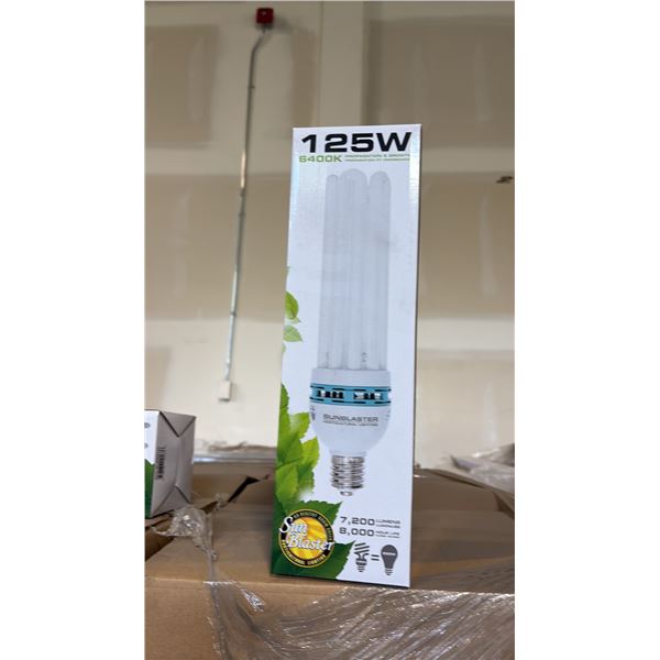 SUN BLASTER 125W, 6400K PROPAGATION & GROW LIGHT 7200 LUMENS, 80000 HOUR LIFE - 12 PER BOX