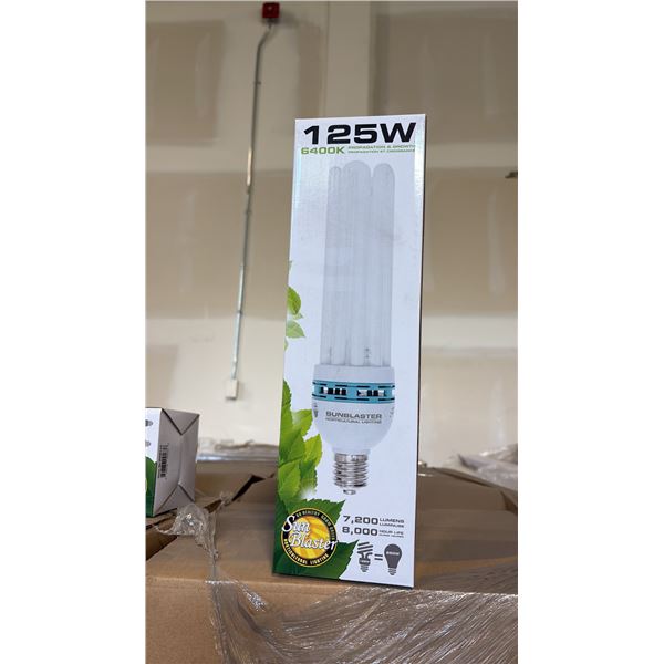 SUN BLASTER 125W, 6400K PROPAGATION & GROW LIGHT 7200 LUMENS, 80000 HOUR LIFE - 12 PER BOX