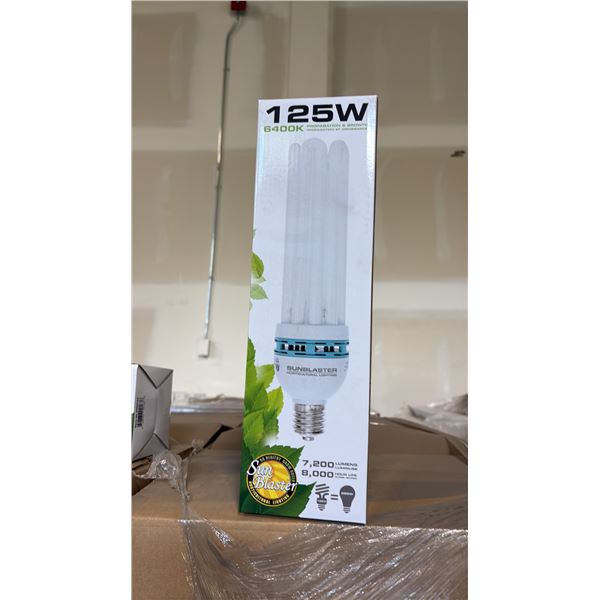 SUN BLASTER 125W, 6400K PROPAGATION & GROW LIGHT 7200 LUMENS, 80000 HOUR LIFE - 12 PER BOX