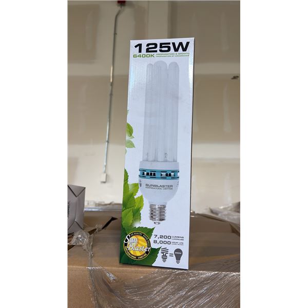 SUN BLASTER 125W, 6400K PROPAGATION & GROW LIGHT 7200 LUMENS, 80000 HOUR LIFE - 12 PER BOX