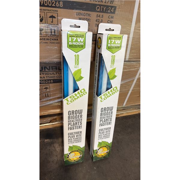 SUN BLASTER T5HO COMBO FULL STRENGTH HIGH OUTPUT 17W 6400K 18" GROW LIGHT -24 PER BOX