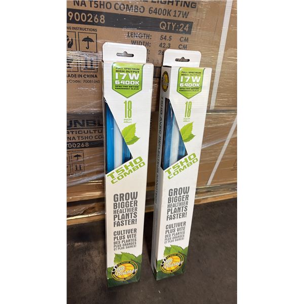 SUN BLASTER T5HO COMBO FULL STRENGTH HIGH OUTPUT 17W 6400K 18" GROW LIGHT -24 PER BOX