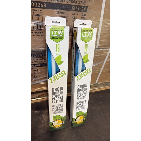 SUN BLASTER T5HO COMBO FULL STRENGTH HIGH OUTPUT 17W 6400K 18" GROW LIGHT -24 PER BOX