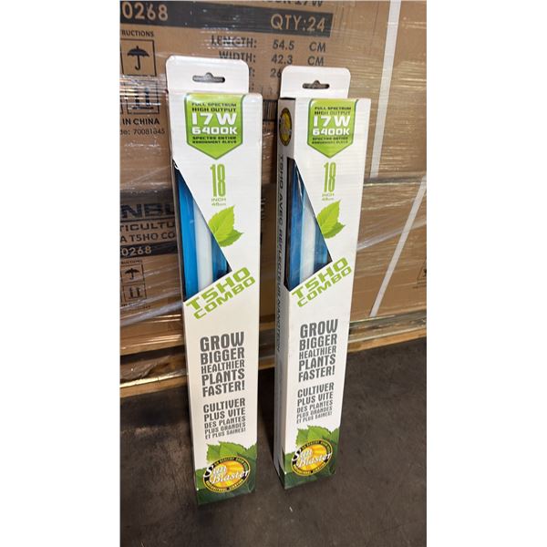 SUN BLASTER T5HO COMBO FULL STRENGTH HIGH OUTPUT 17W 6400K 18" GROW LIGHT -24 PER BOX