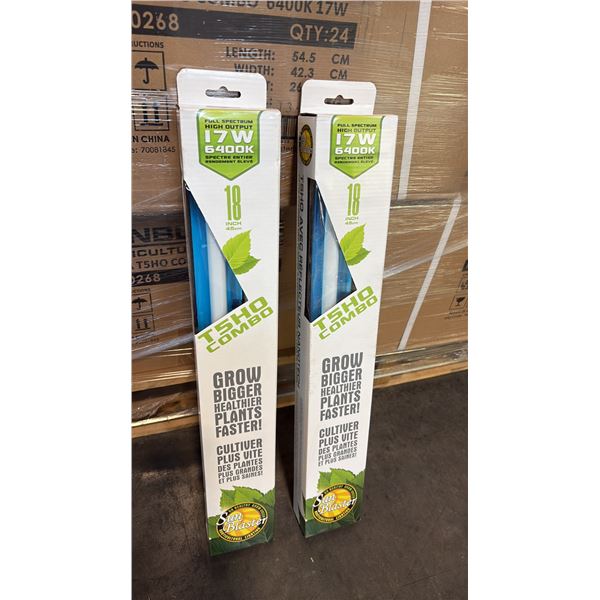 SUN BLASTER T5HO COMBO FULL STRENGTH HIGH OUTPUT 17W 6400K 18" GROW LIGHT -24 PER BOX