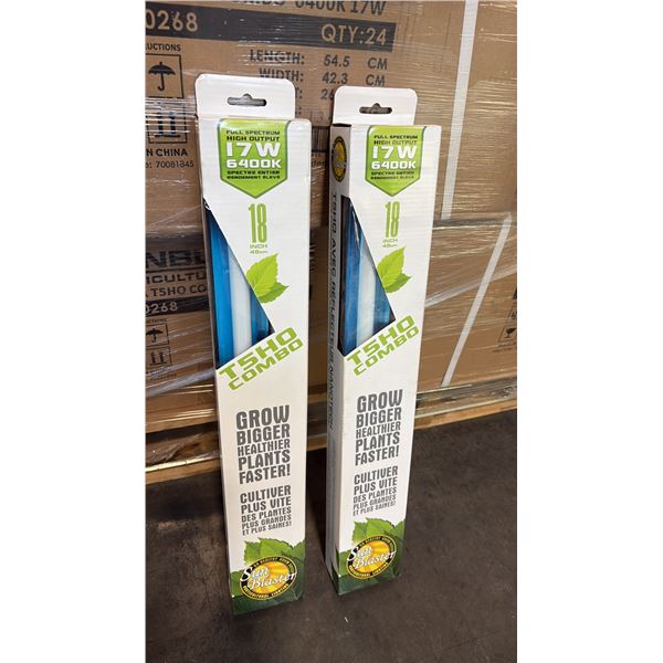 SUN BLASTER T5HO COMBO FULL STRENGTH HIGH OUTPUT 17W 6400K 18" GROW LIGHT -24 PER BOX