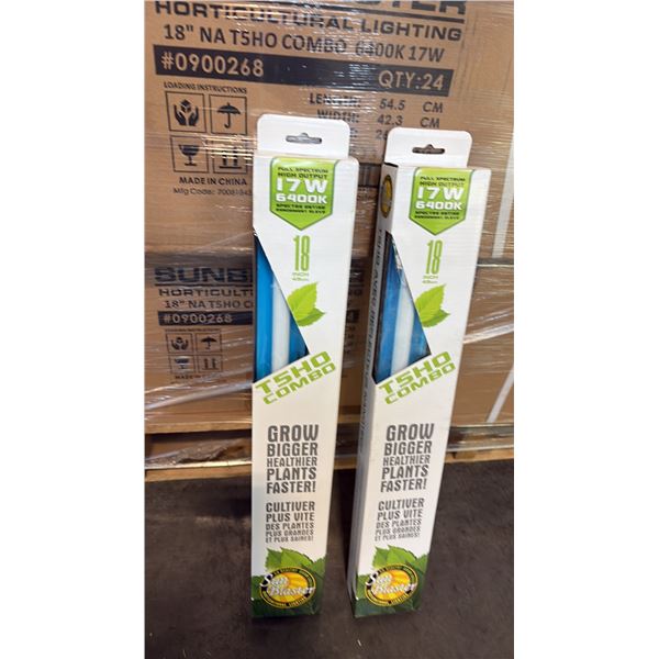 SUN BLASTER T5HO COMBO FULL STRENGTH HIGH OUTPUT 17W 6400K 18" GROW LIGHT -24 PER BOX