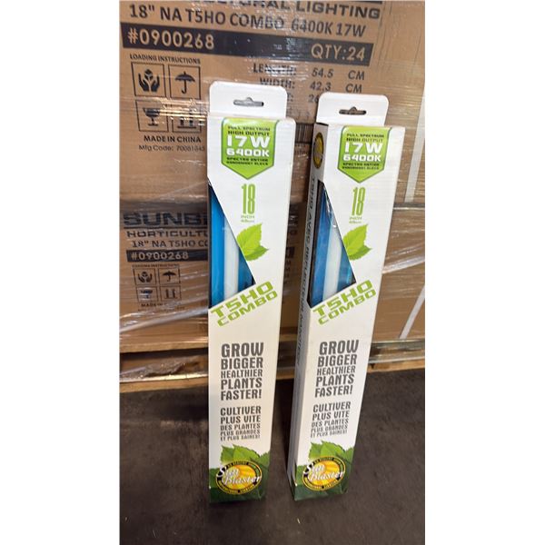 SUN BLASTER T5HO COMBO FULL STRENGTH HIGH OUTPUT 17W 6400K 18" GROW LIGHT -24 PER BOX