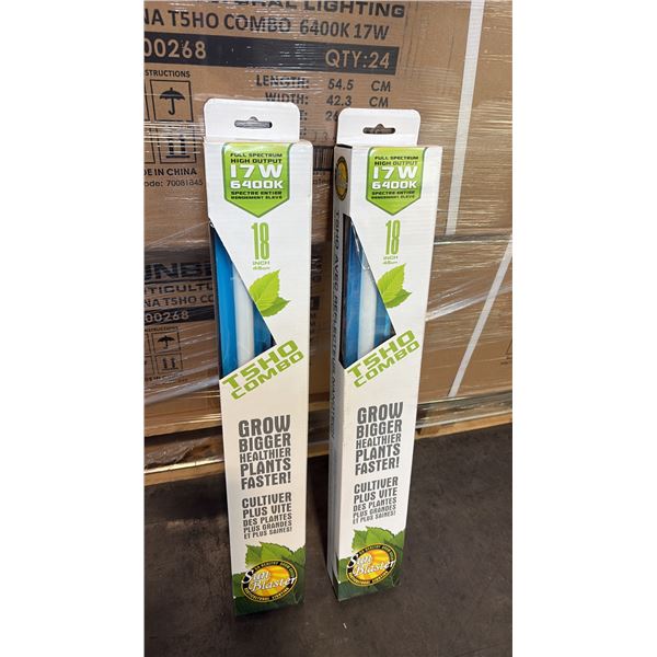SUN BLASTER T5HO COMBO FULL STRENGTH HIGH OUTPUT 17W 6400K 18" GROW LIGHT -24 PER BOX