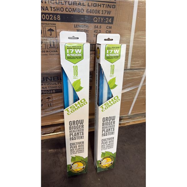 SUN BLASTER T5HO COMBO FULL STRENGTH HIGH OUTPUT 17W 6400K 18" GROW LIGHT -24 PER BOX