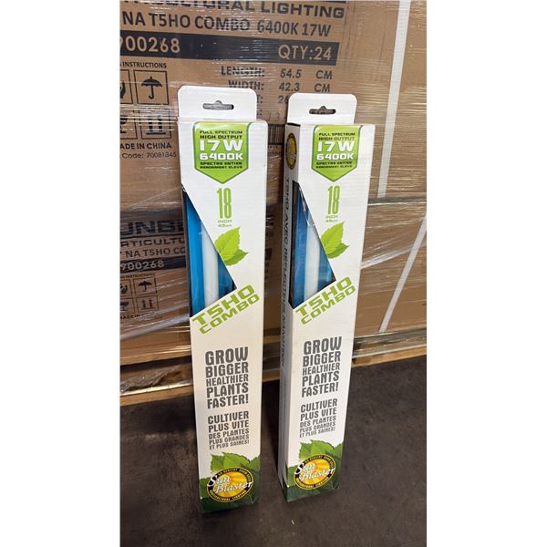 SUN BLASTER T5HO COMBO FULL STRENGTH HIGH OUTPUT 17W 6400K 18" GROW LIGHT -24 PER BOX