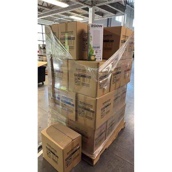 PALLET OF 28 BOXES OF 6  SUNBLASTER 200W 6400K 13,650 LUMENS 8000 HOUR LIFE PROPAGATION/GROW LIGHT