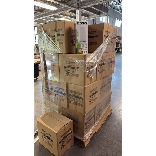 PALLET OF 28 BOXES OF 6  SUNBLASTER 200W 6400K 13,650 LUMENS 8000 HOUR LIFE PROPAGATION/GROW LIGHT