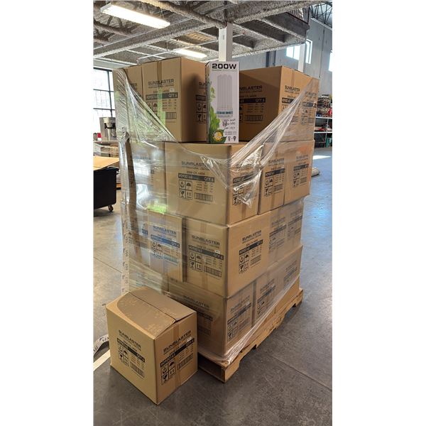 PALLET OF 28 BOXES OF 6  SUNBLASTER 200W 6400K 13,650 LUMENS 8000 HOUR LIFE PROPAGATION/GROW LIGHT