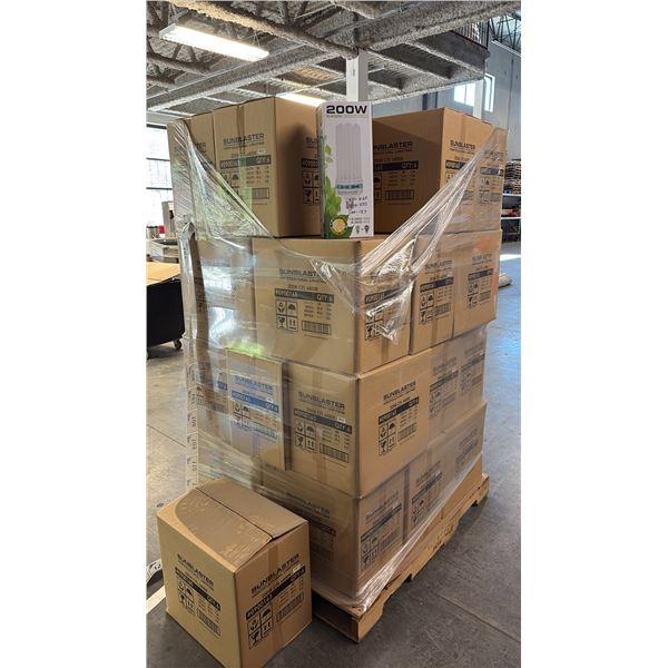 PALLET OF 28 BOXES OF 6 SUNBLASTER 200W 6400K 13,650 LUMENS 8000 HOUR LIFE PROPAGATION/GROW LIGHT