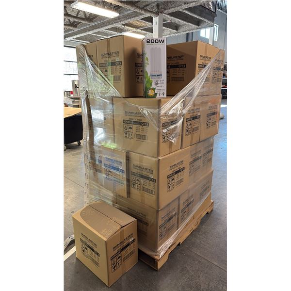 PALLET OF 28 BOXES OF 6 SUNBLASTER 200W 6400K 13,650 LUMENS 8000 HOUR LIFE PROPAGATION/GROW LIGHT