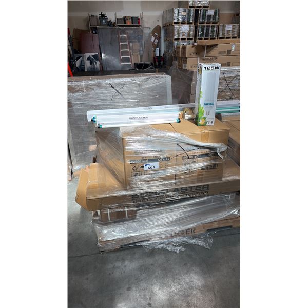 MIXED PALLET OF SUNBLASTER ASSORTED LAMPS AND GROW BULBS