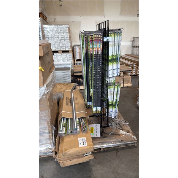 PALLET OF ASSORTED SUNBLASTER LAMPS AND DISPLAY STANDS