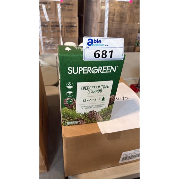 BOX OF SUPERGREEN EVERGREEN TREE & SHRUB 13-6-6 1.7KG 6 PER BOX