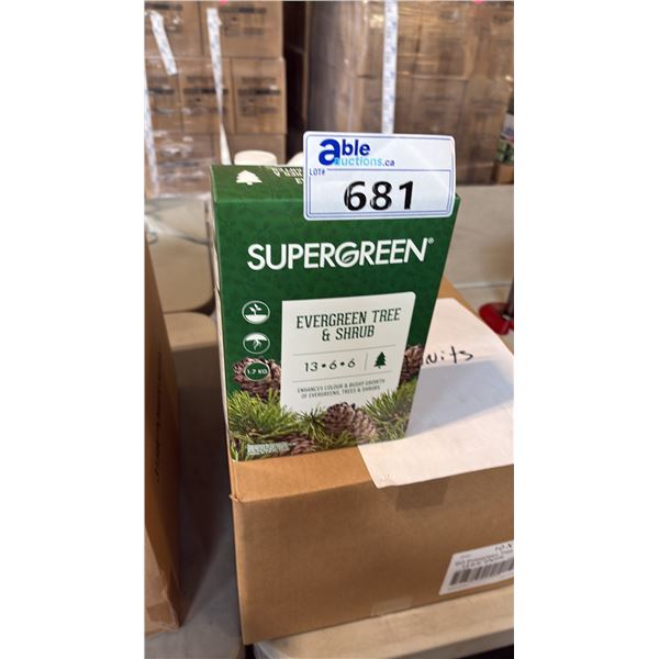 BOX OF SUPERGREEN EVERGREEN TREE & SHRUB 13-6-6 1.7KG 6 PER BOX