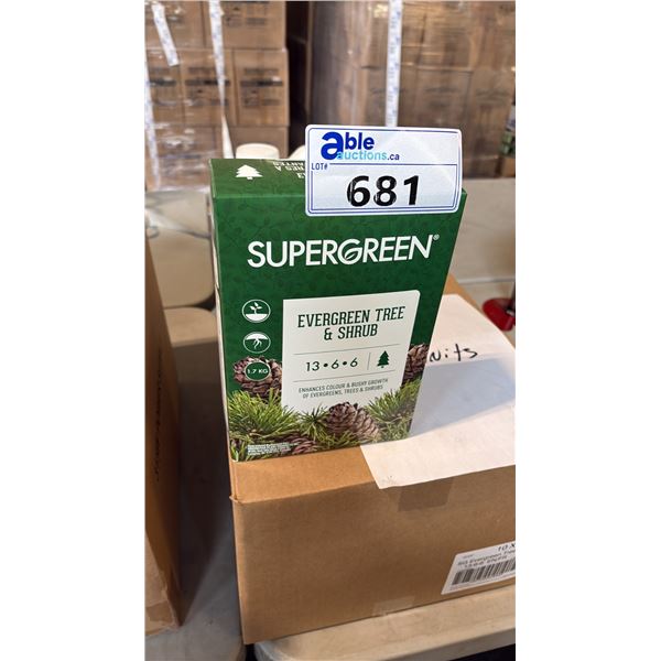 BOX OF SUPERGREEN EVERGREEN TREE & SHRUB 13-6-6 1.7KG 6 PER BOX