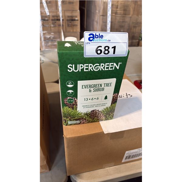 BOX OF SUPERGREEN EVERGREEN TREE & SHRUB 13-6-6 1.7KG 6 PER BOX