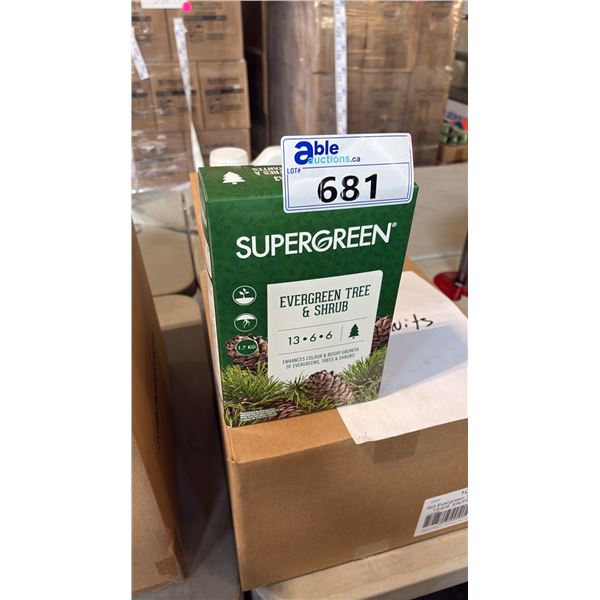 BOX OF SUPERGREEN EVERGREEN TREE & SHRUB 13-6-6 1.7KG 6 PER BOX