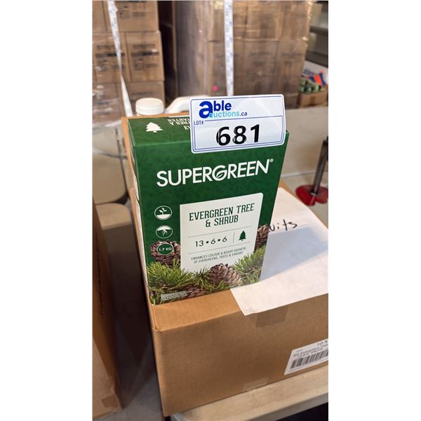 BOX OF SUPERGREEN EVERGREEN TREE & SHRUB 13-6-6 1.7KG 6 PER BOX