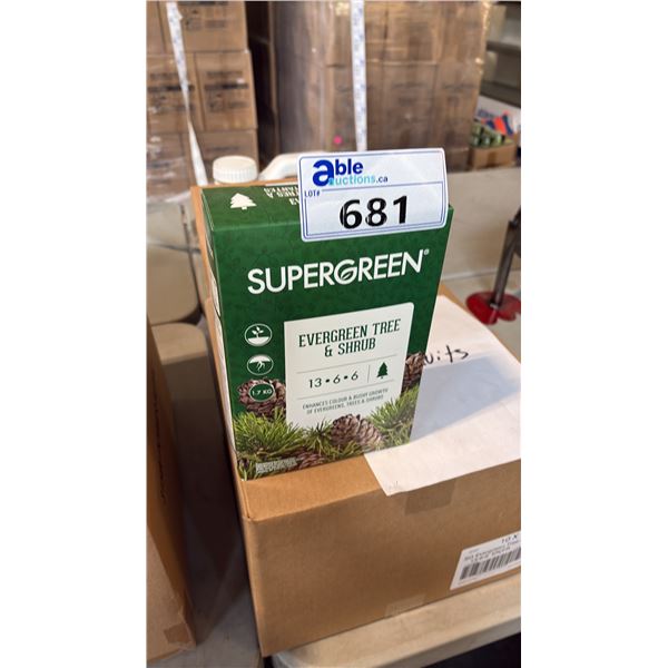BOX OF SUPERGREEN EVERGREEN TREE & SHRUB 13-6-6 1.7KG 6 PER BOX