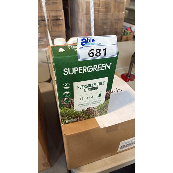BOX OF SUPERGREEN EVERGREEN TREE & SHRUB 13-6-6 1.7KG 6 PER BOX