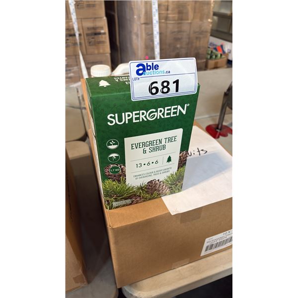 BOX OF SUPERGREEN EVERGREEN TREE & SHRUB 13-6-6 1.7KG 6 PER BOX