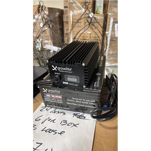 GROWLITE 315 CERAMIC METAL HALIDE 315W ELECTRONIC BALLAST 6 PER BOX