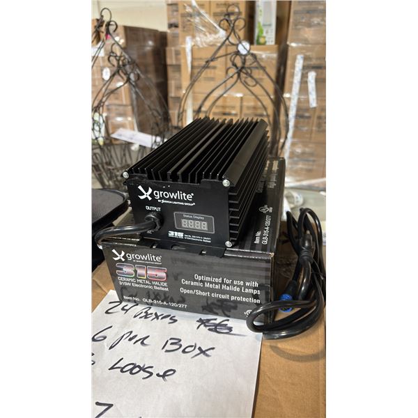 GROWLITE 315 CERAMIC METAL HALIDE 315W ELECTRONIC BALLAST 6 PER BOX