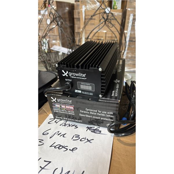 GROWLITE 315 CERAMIC METAL HALIDE 315W ELECTRONIC BALLAST 6 PER BOX