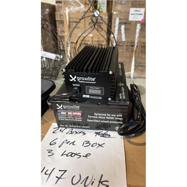 GROWLITE 315 CERAMIC METAL HALIDE 315W ELECTRONIC BALLAST 6 PER BOX